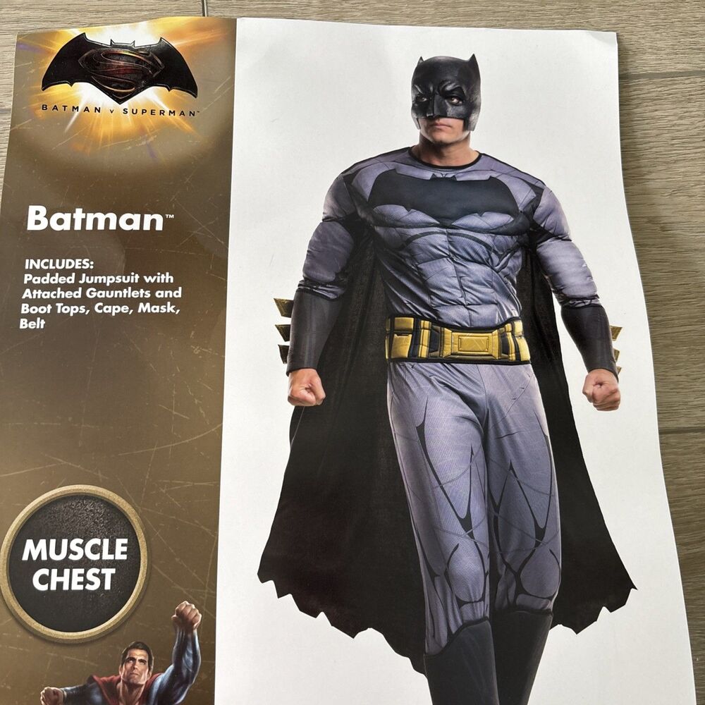 Adult Batman Costume Deluxe - Batman V. Superman:Dawn Of Justice